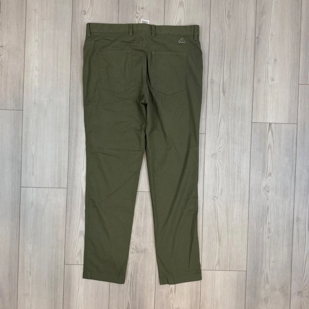 Adidas Go-To 5-Pocket Golf Pants Mens 36x32 Olive Green HR7926 Stretch